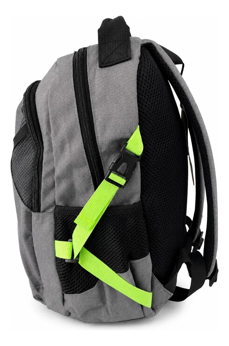 Mochila Juvenil Compacta Lluvia Gris Para Uso Diario