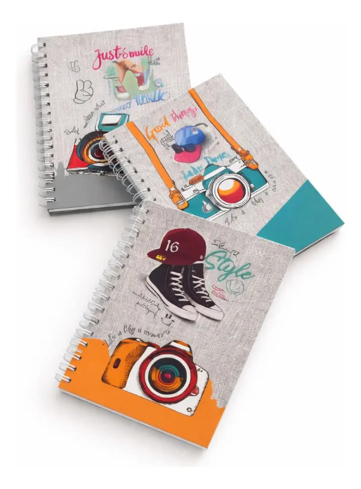 Libretas 3 Piezas Tamaño Francés Cuadrícula Chica Surimax