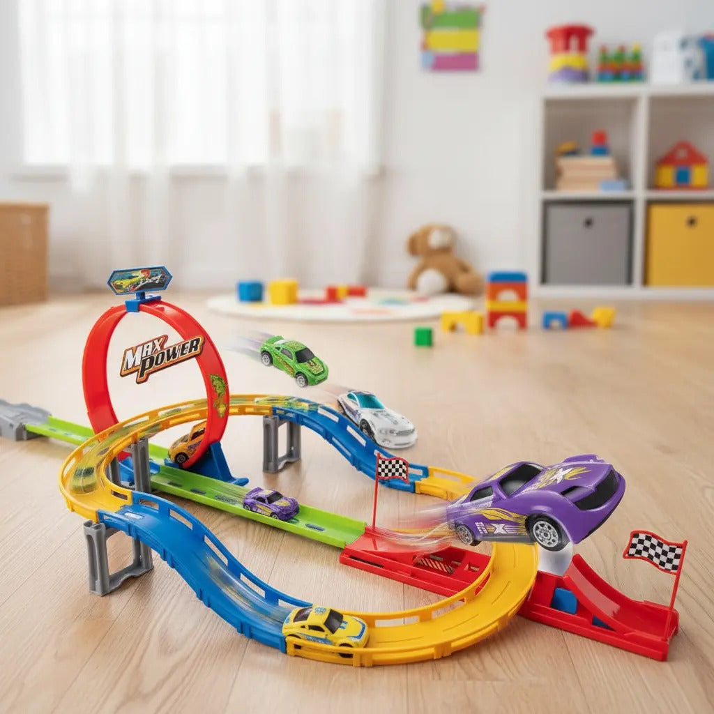Pista Max Racing Track 360 De 24 Piezas Fricción Candy Toys