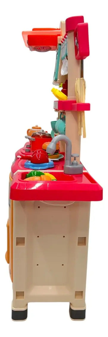 Cocina Marca Candy Toys Coral Con 5 Funciones 65 Piezas