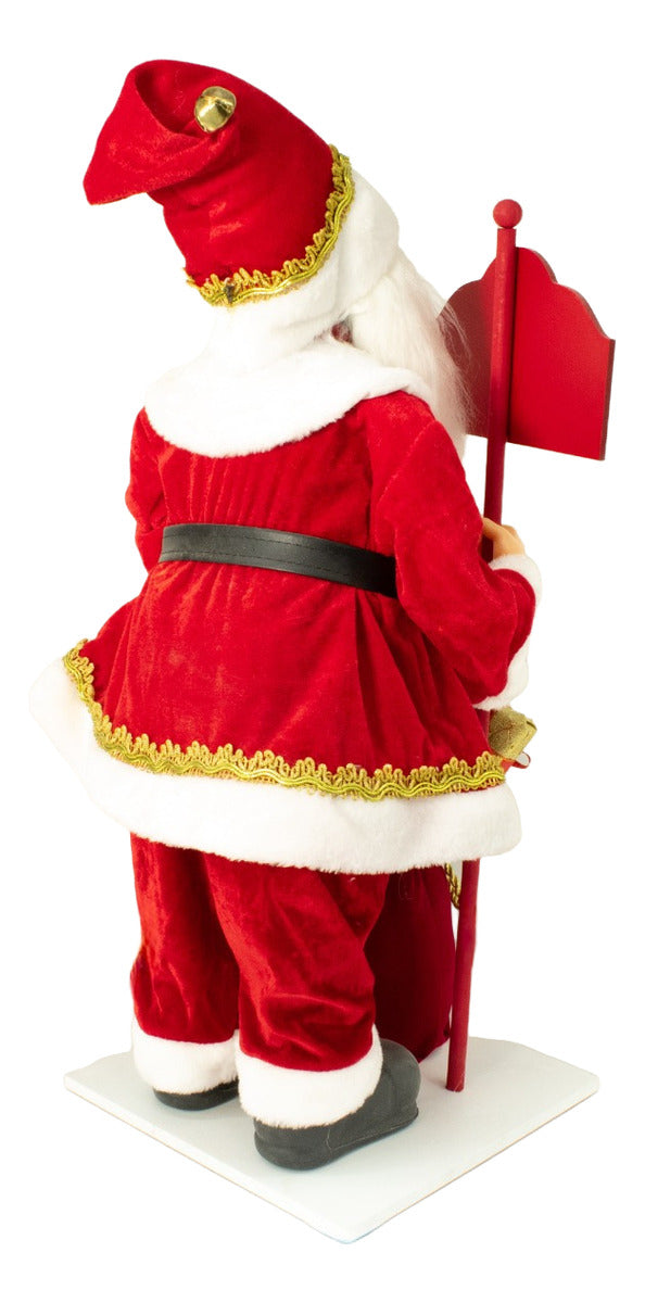 Santa Decorativo Con Luz, Y Detalles Festivos 50x20x12 Cm
