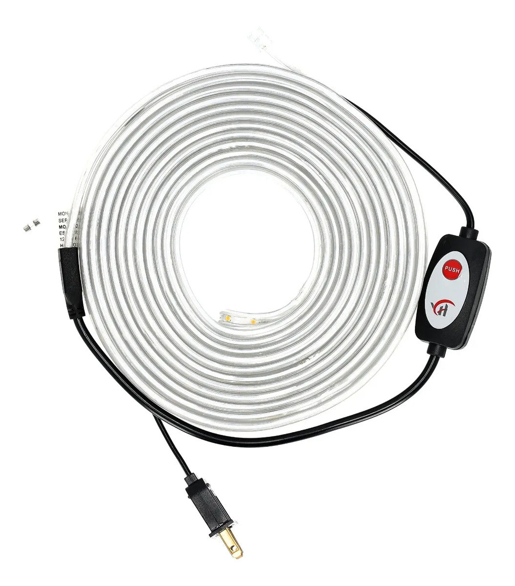 Tira De Luces Led Lluvia 10 Metros Blanco Cálido Plana