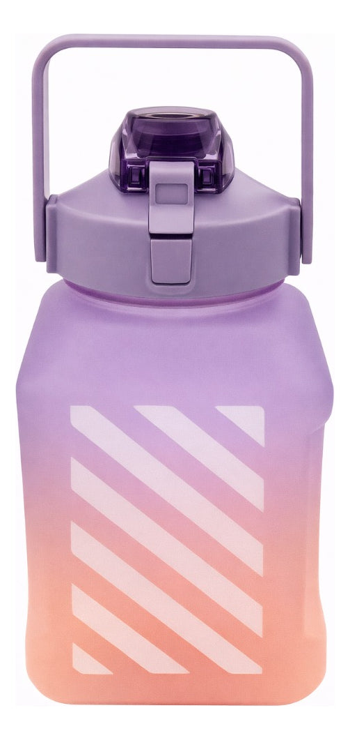 Vaso Grande 1.5 L Diseño Difuminado Con Popote Y Correa