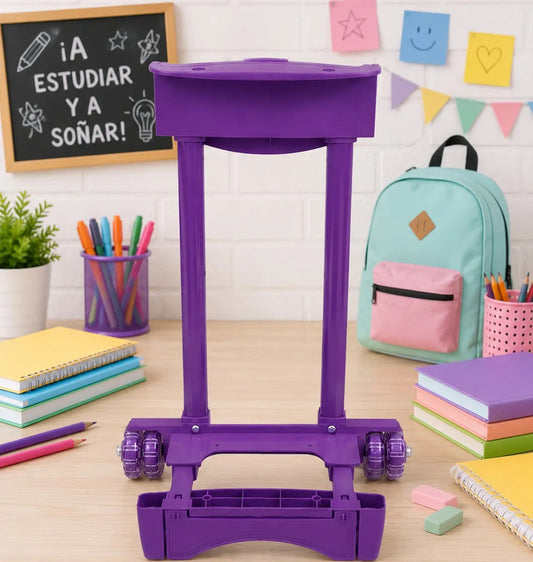 Carrito Para Mochila Morado Primaria 17 Pulgadas