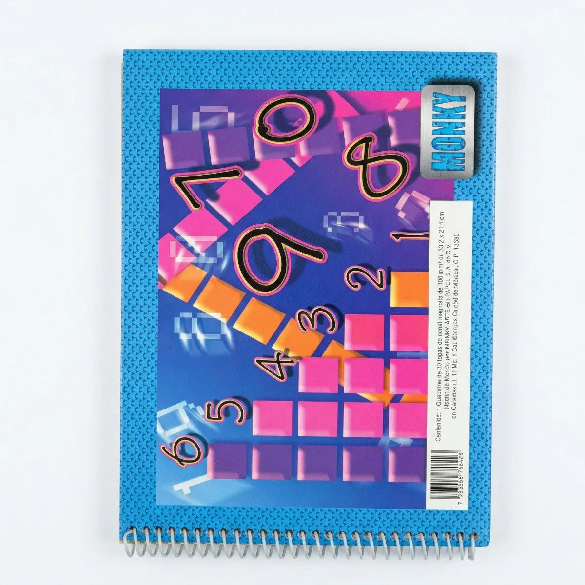 Cuaderno Monky 30 Hojas Marquilla Pasta Suave Espiral Grueso