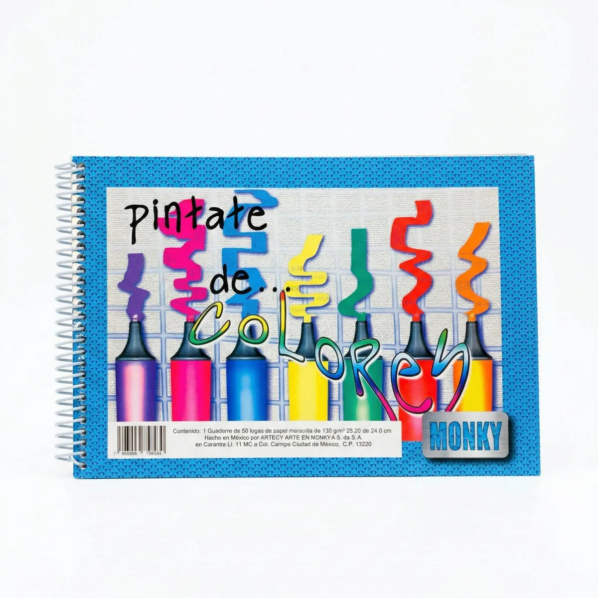 Cuaderno Monky 50 Hojas Marquilla Pasta Suave Espiral Grueso