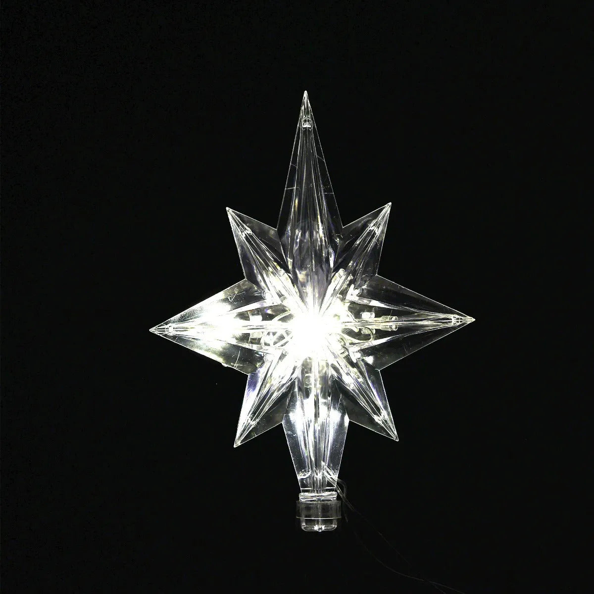 Punta De Árbol JL Estrella De Belén Cristalina 15x10 Cm