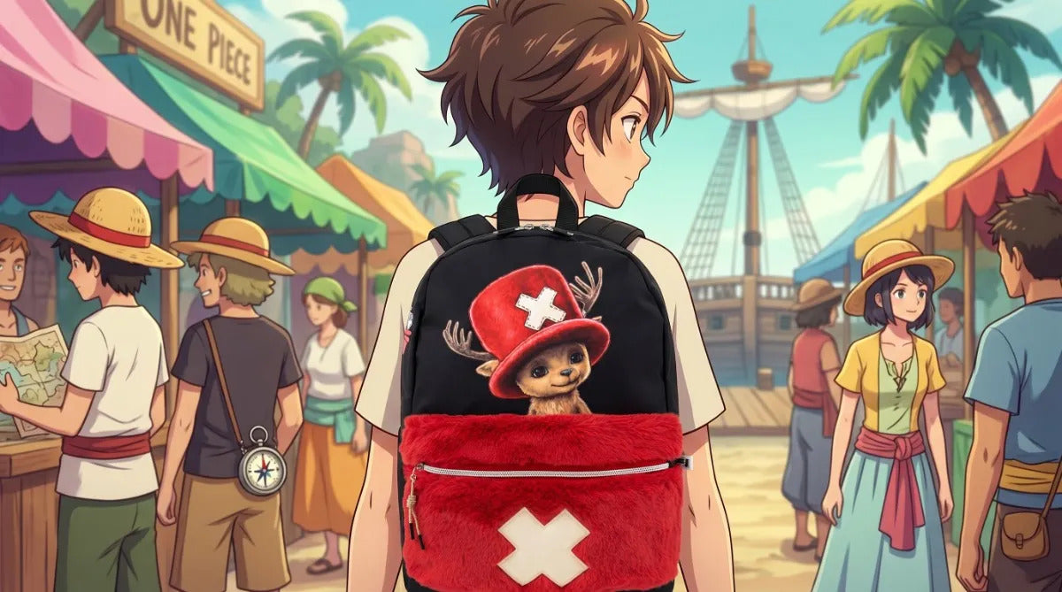 Mochila Juevil Fotorama One Piece Chopper Afelpada Escolar