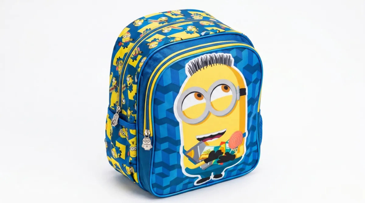 Mochila Ruz Minions Diseño Azul Y Amarillo Para Primaria
