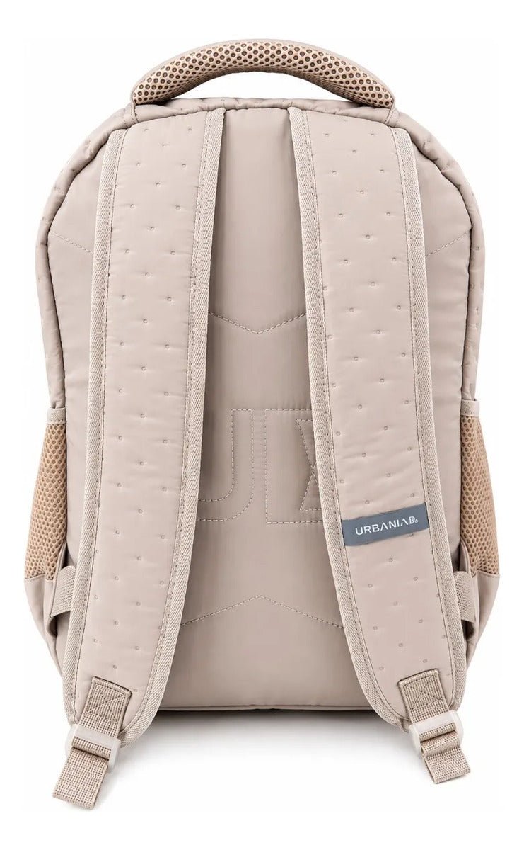 Mochila Juevnil Urbania Fotorama Beige Acolchonada Escolar