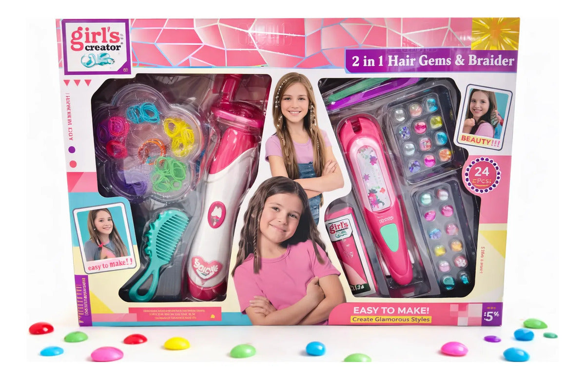 Set De Trenzas Y Decoración De Cabello 3 En 1 Con 30 Piezas