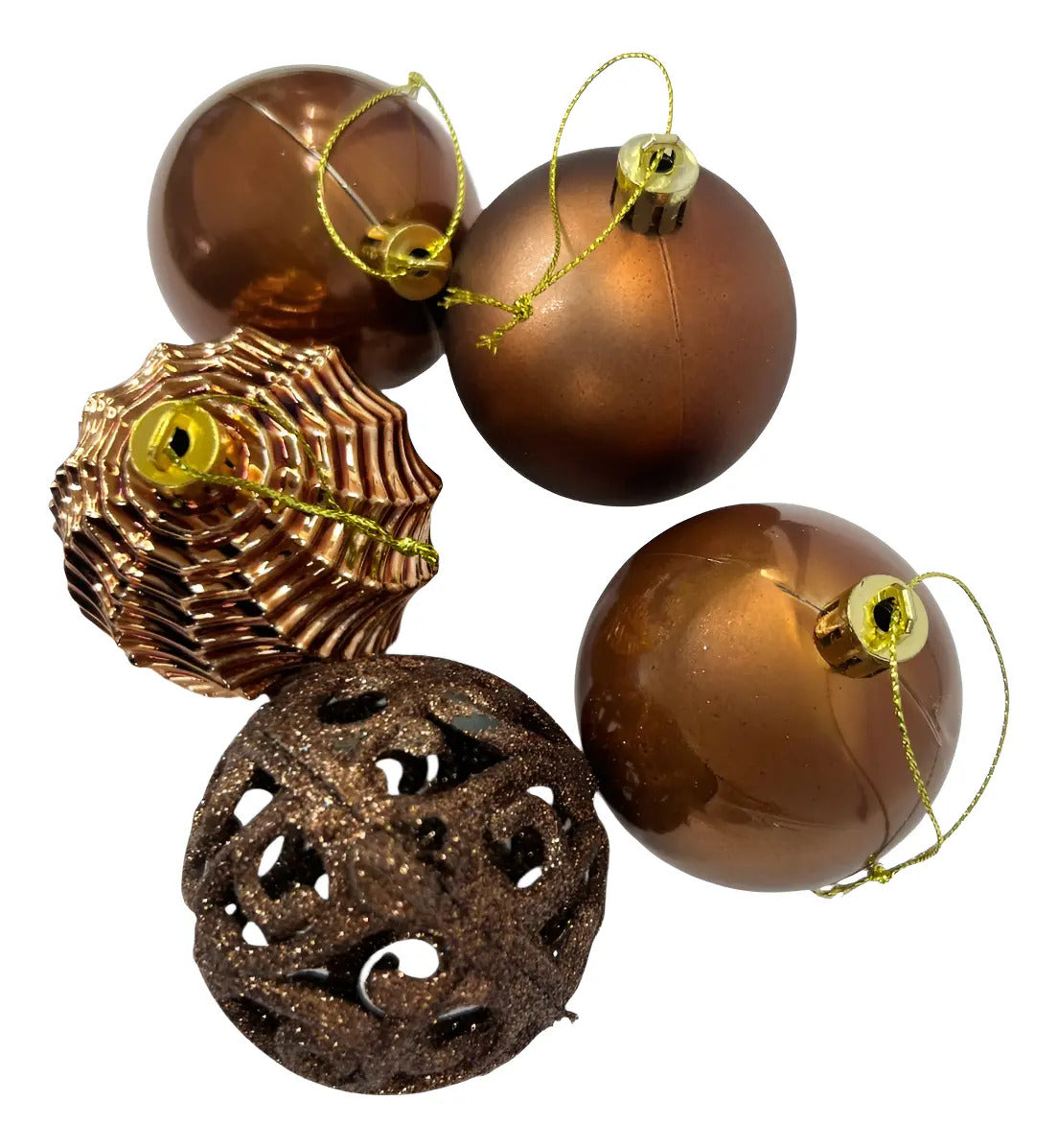Esferas 30 Piezas 6 Cm Color Cobre Metálico Decorativo