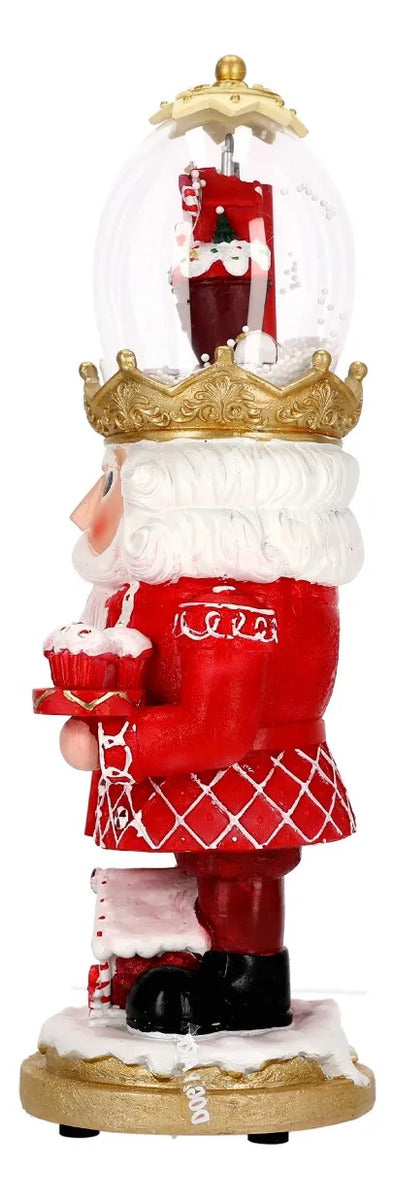 Cascanueces Lluvia Rey con Corona Dorada 38 cm