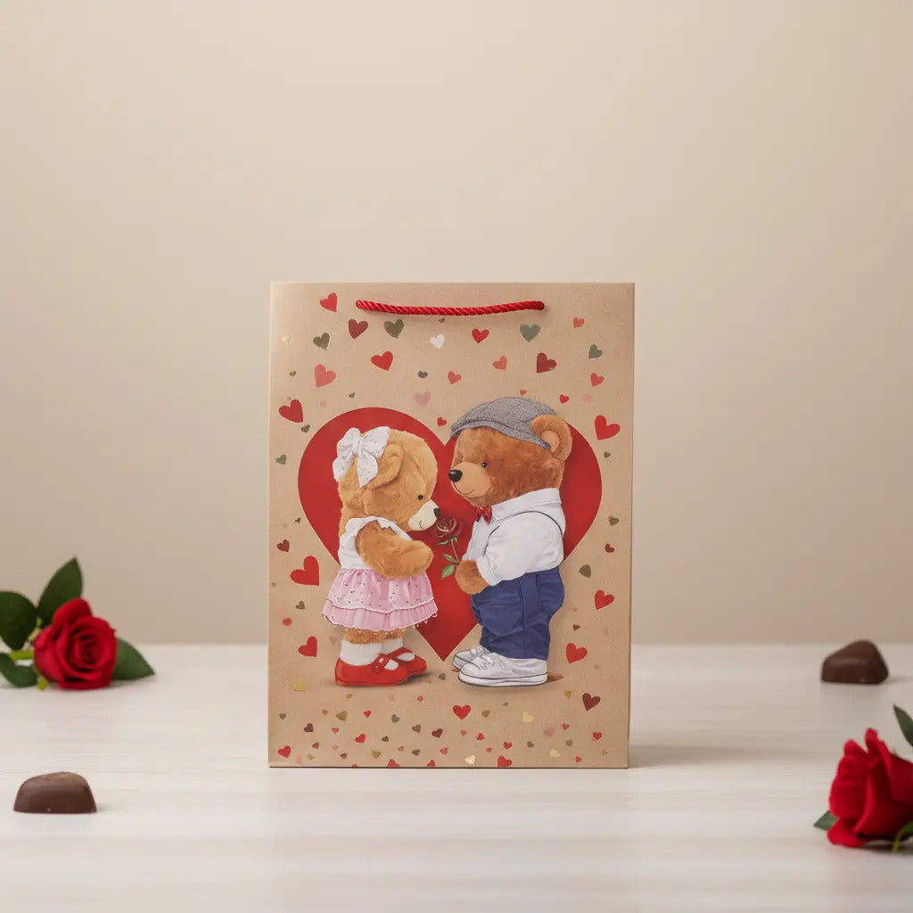 Bolsas De Regalo Una Docena Ositos Con Corazones Dorados