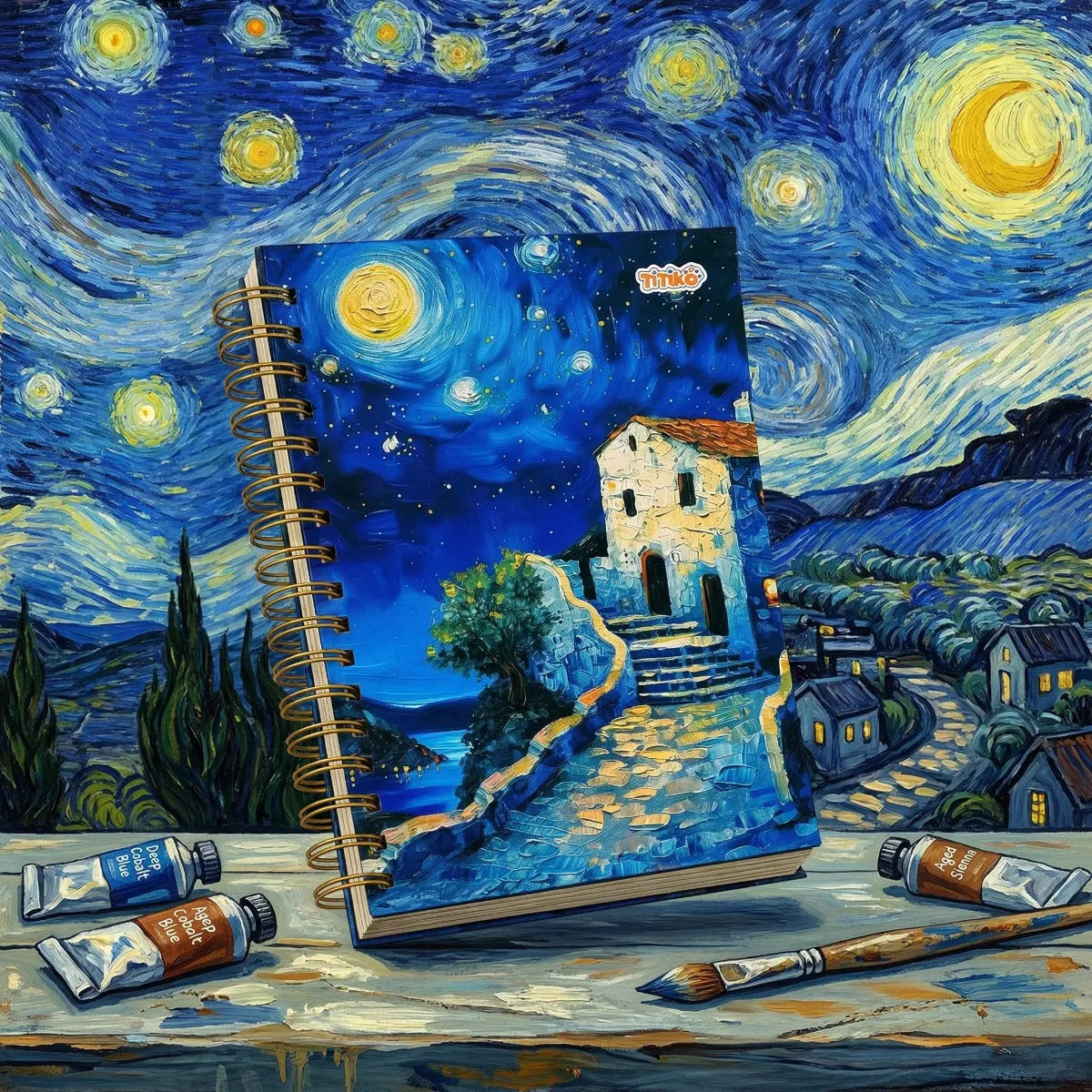 Cuaderno Titiko Van Gogh 200 Hojas Cuadro Chico Francés