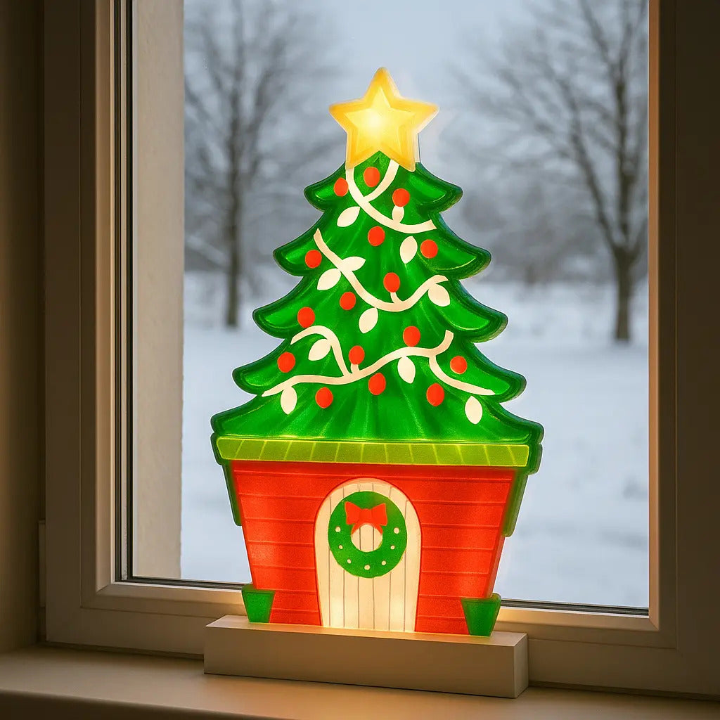Luz Infinita Árbol Navideño Con Guirnaldas 40x35x2 171 Luces