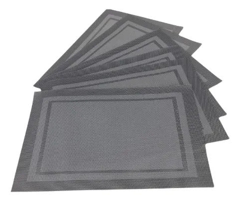 Manteles Individuales Juego 6 Piezas Diseño Marco 3 Colores