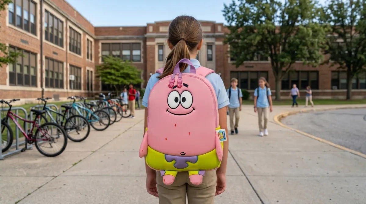 Mochila Primaria Fotorama Patricio Estrella 3d Con Medusas