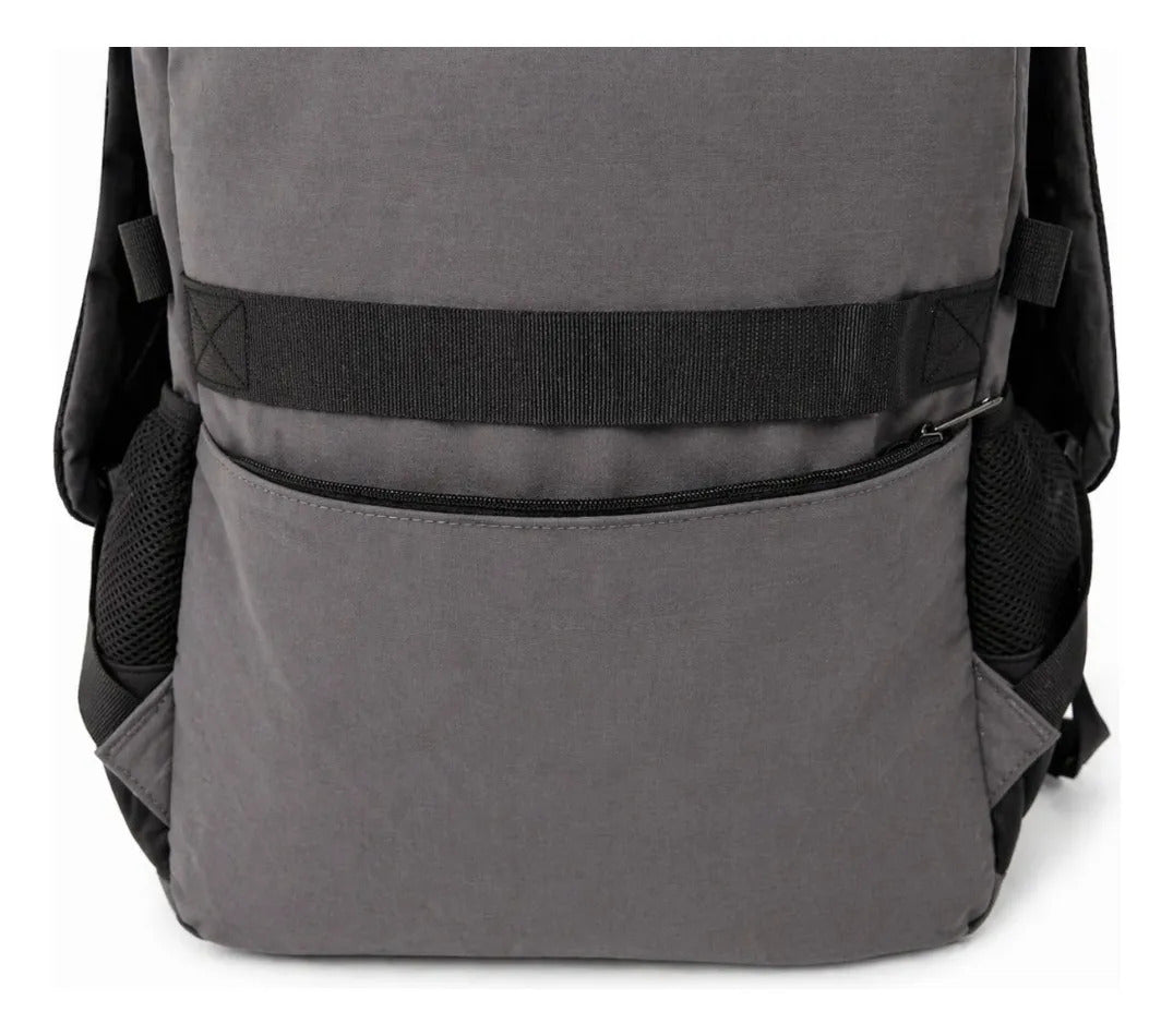 Mochila Lluvia Gris Premium Gran Capacidad Antirrobo