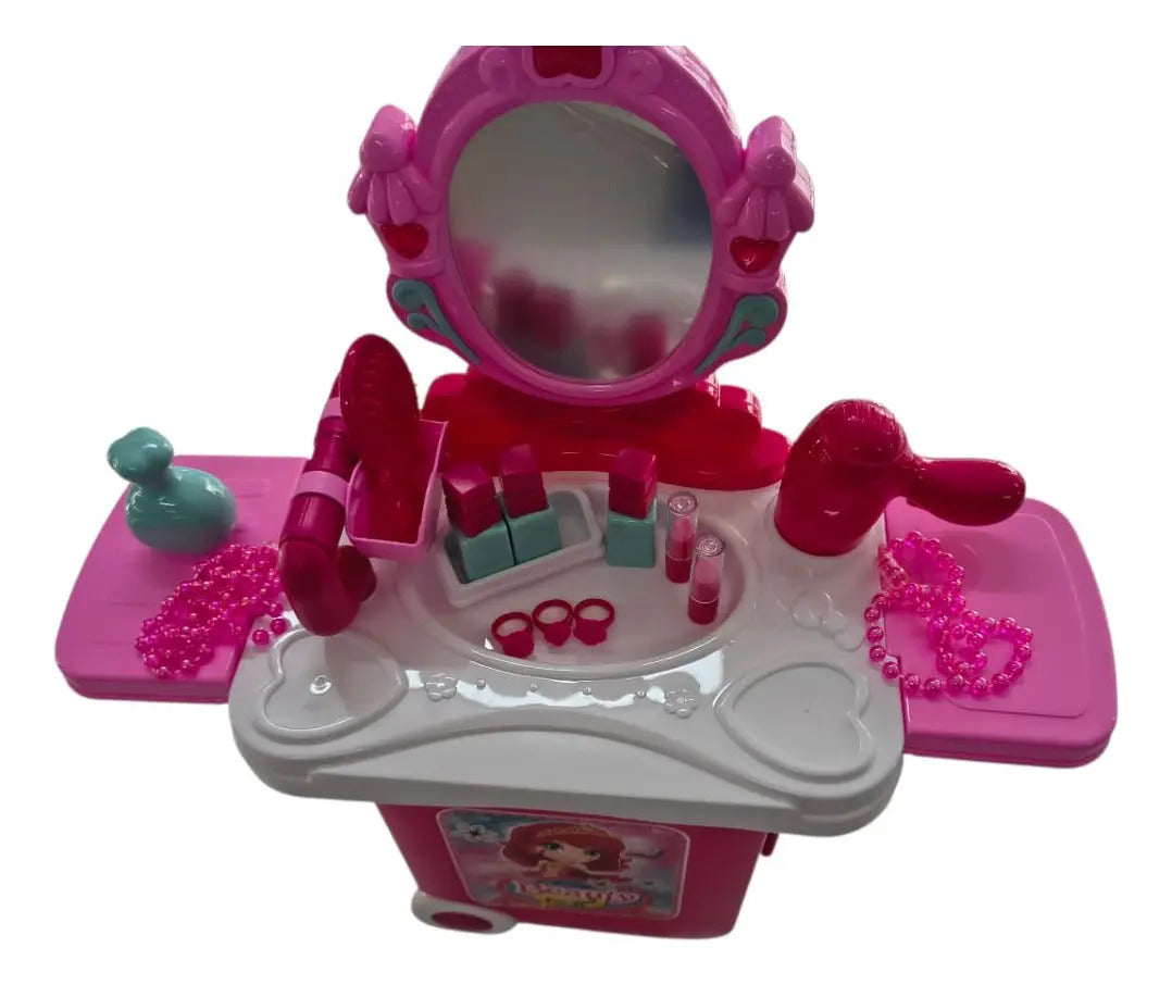 Tocador Infantil Beauty Angel Con Accesorios 17 Piezas