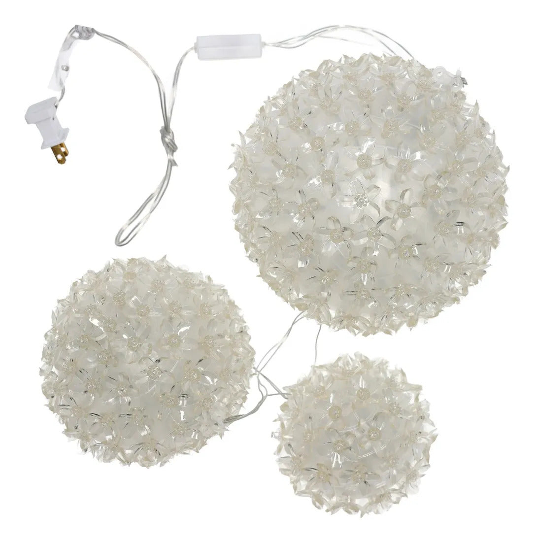Set 3 Esferas Navideñas JL 300 Luces Led Bicolor Mágicas
