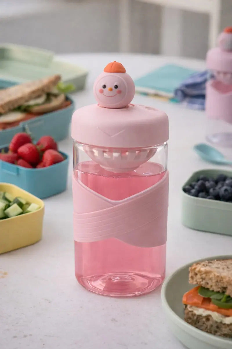 Botella Niños 500ml Acrílica Con Filtro Para Té Y Jugos