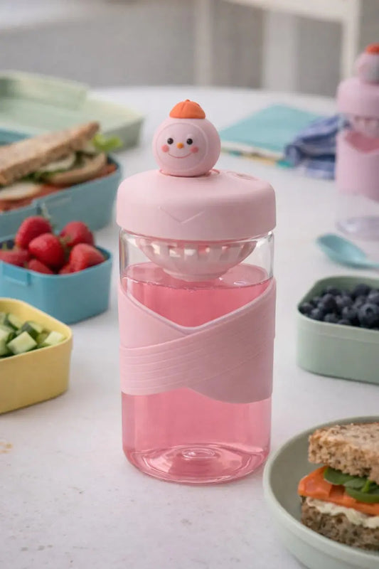 Botella Niños 500ml Acrílica Con Filtro Para Té Y Jugos
