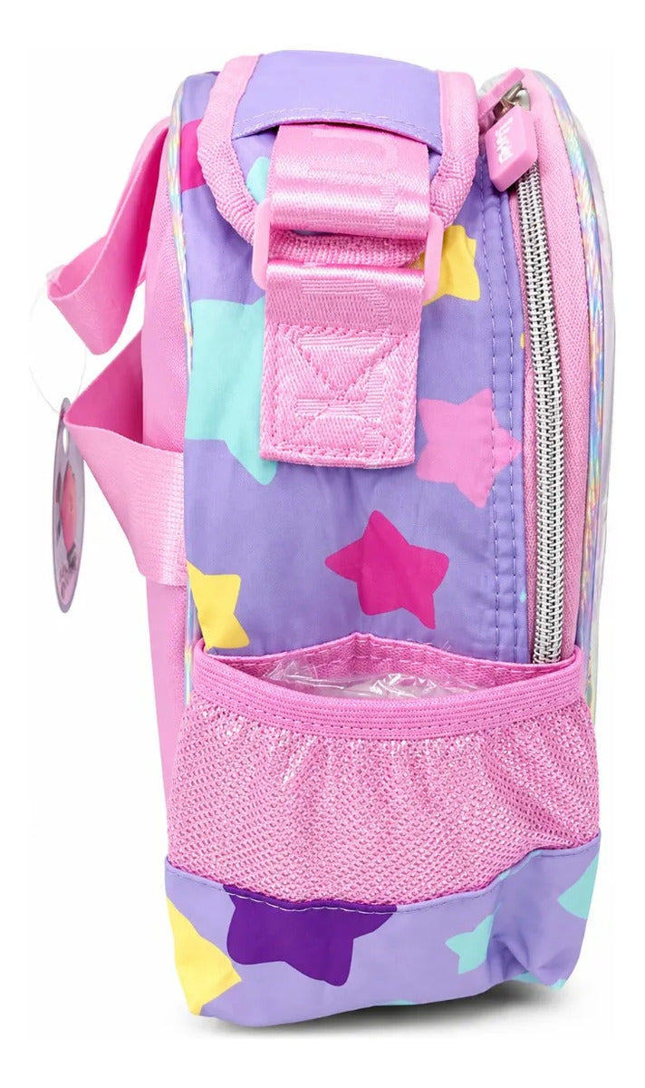 Set Tres Piezas Lluvia Gatita Meow Lila Rosa Con Luz Led