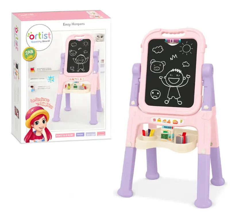 Pizarra 2 En 1 Infantil Con Accesorios 48 Piezas Candy Toys
