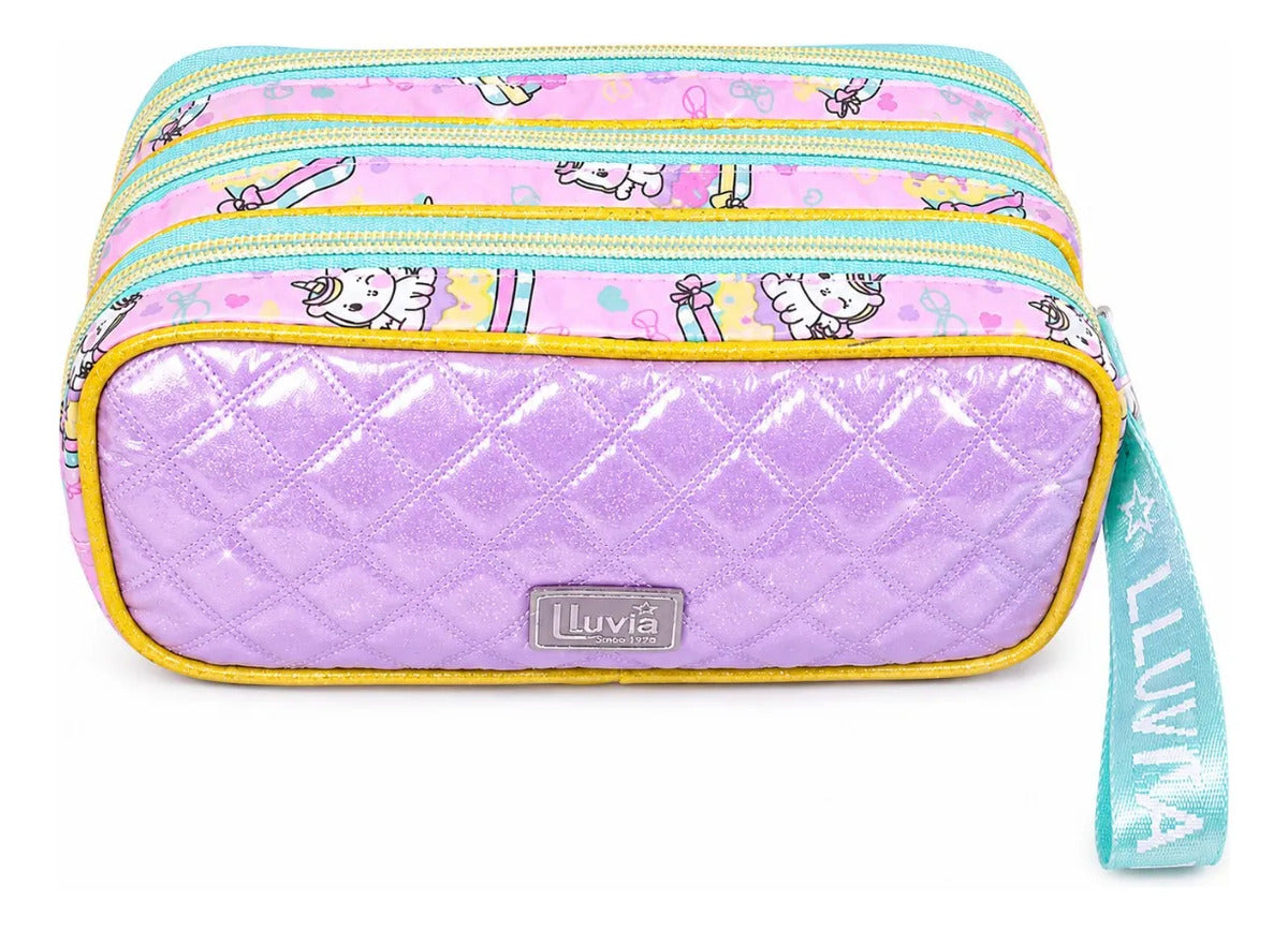 Lapicera Lluvia Unicornio Kawaii Con Panquecito Luminoso
