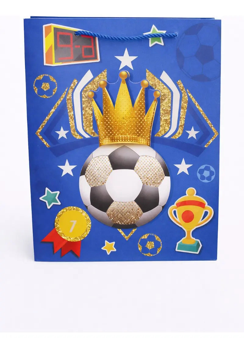 Bolsas De Regalo Una Docena Diseño Balón De Fútbol Surimax