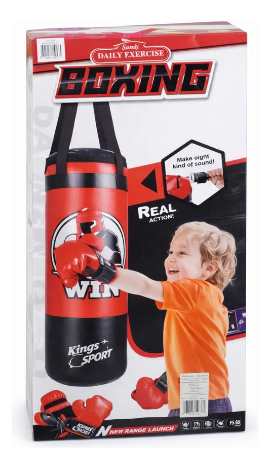 Set De Boxeo Infantil Candy Toys Con Saco Y Guantes Sonido