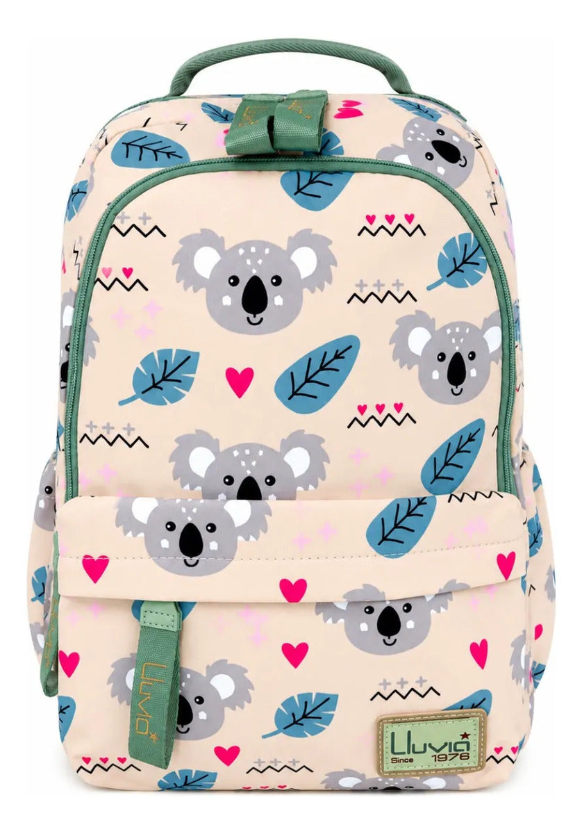 Mochila Juvenil Escolar Lluvia Koala Con Bolsillo Secreto