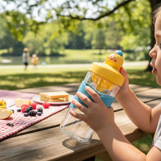 Botella Niños 500ml Acrílica Con Filtro Para Té Y Jugos
