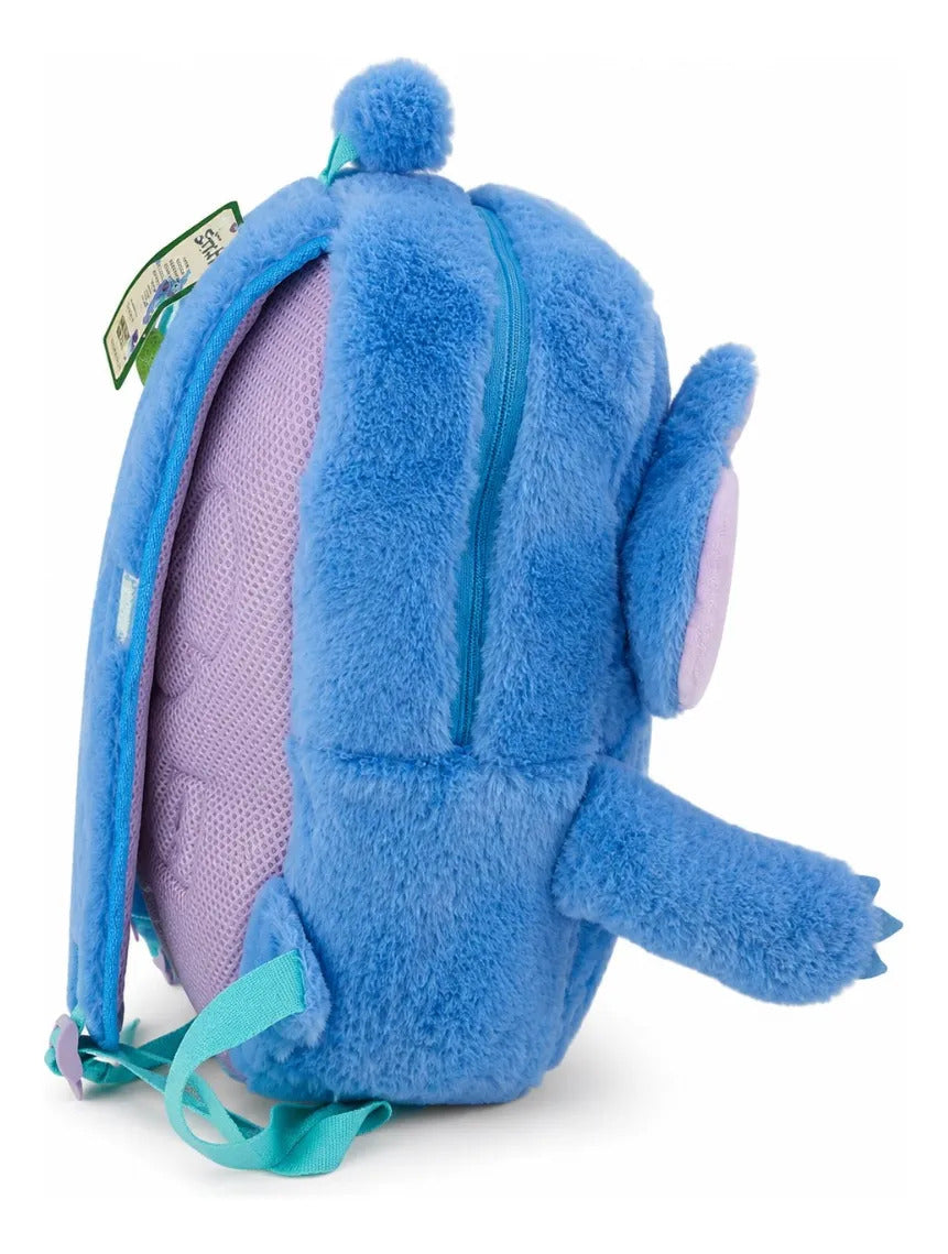 Mochila Afelpada Stitch Yadatex Con Bolsito Desmontable