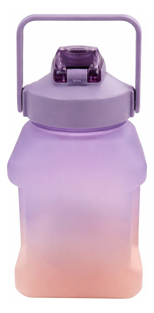 Vaso Grande 1.5 L Diseño Difuminado Con Popote Y Correa