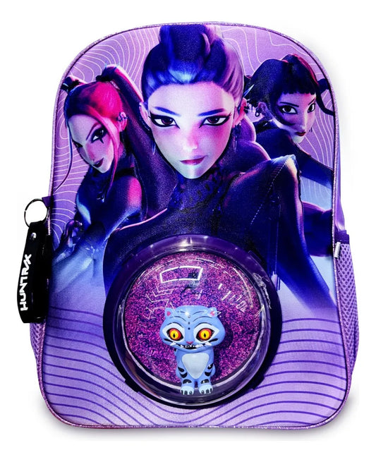 Set Escolar Fotorama Morado KPop Demon Hunters Gatito 3D