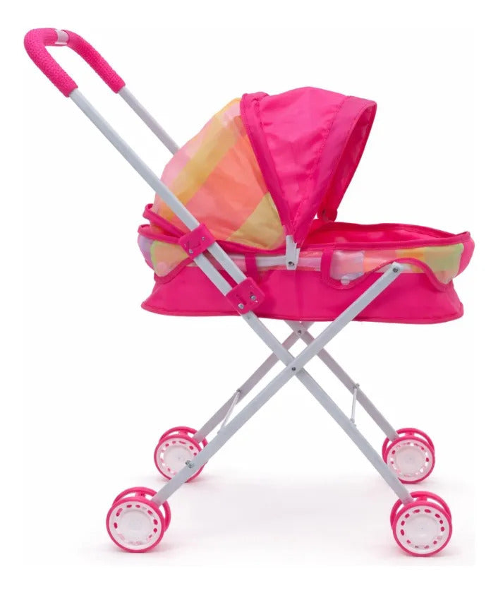Carreola Para Muñeca Tipo Moisés Con Llanta Doble 56 Cm