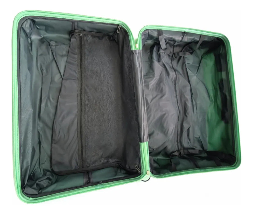Juego De 3 Maletas De Viaje Lluvia Verde Diseño Antirayones