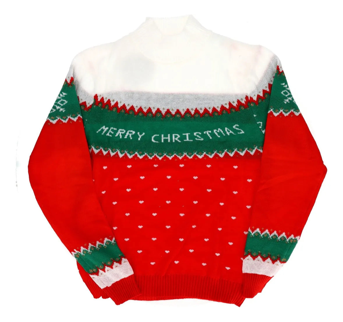 Suéter Lluvia Merry Christmas Rojo y Verde 74 cm