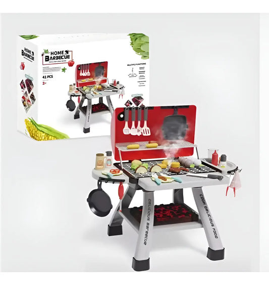 Parrilla Infantil Marca Candy Toys Con Vapor Y Luz 65 Piezas