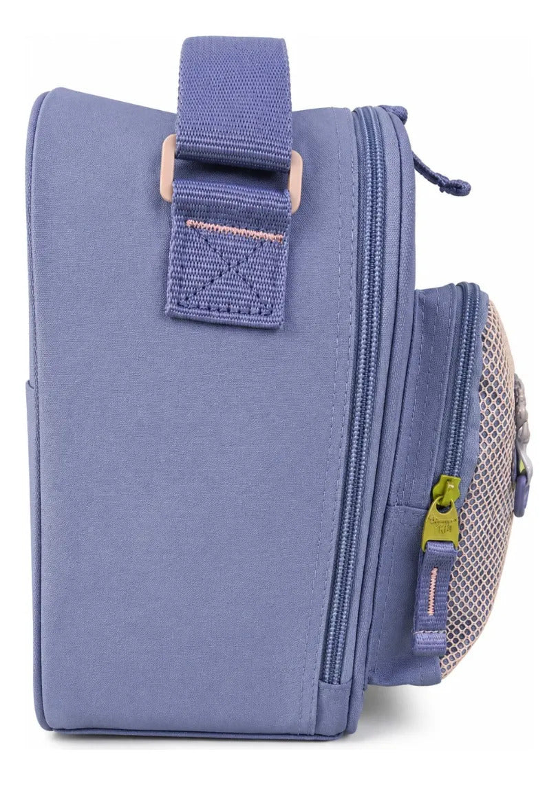 Lonchera Escolar Chenson Azul Lavanda Con Bolsillo De Malla