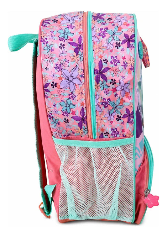 Mochila Escolar Ruz Princesa Moana Durazno Con Verde Menta