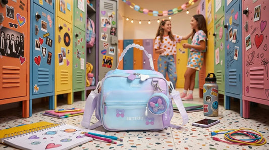 Lonchera Escolar Lluvia Butterfly Con Monedero Desmontable