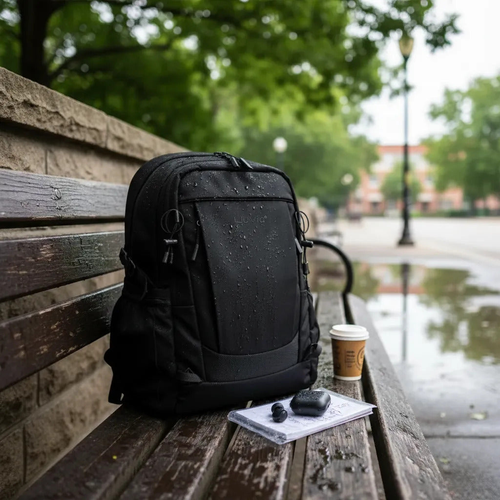 Mochila Lluvia Negra Escolar Y Trabajo Porta Laptop