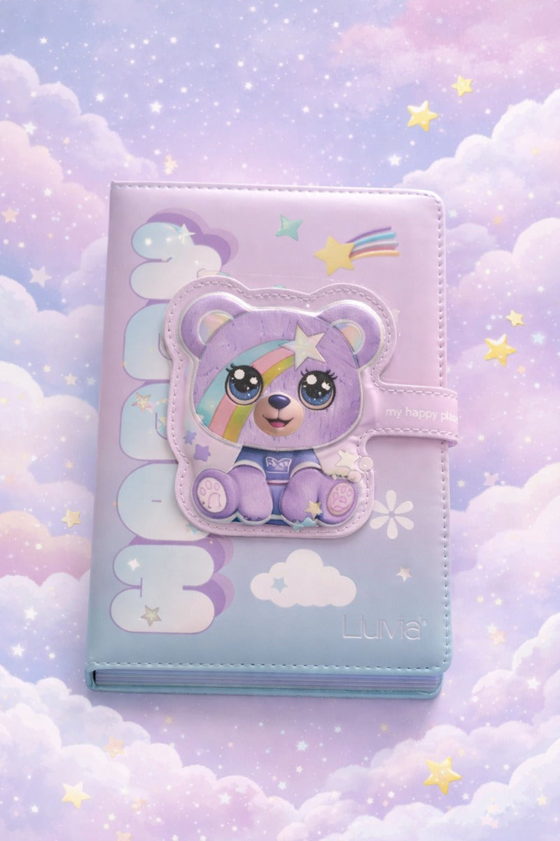 Agenda Escolar Lluvia 100 Hojas Colores Broche Magnético