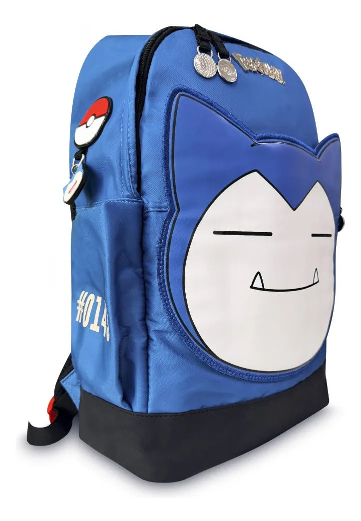 Mochila Primaria Yadatex Azul Pokémon Snorlax con Bolsillos