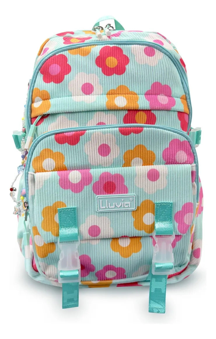 Set Escolar Lluvia Verde con Diseño Floral