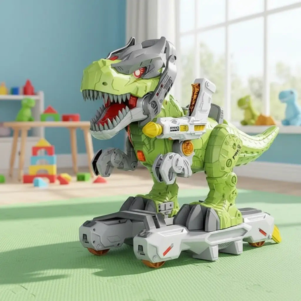 T Rex Montable Candy Toys Con Base Desmontable Y Pistolas