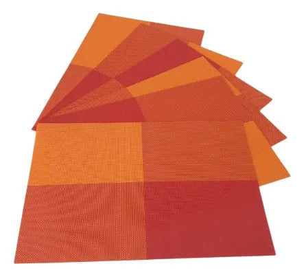 Manteles Individuales 6 Piezas Diseño Moderno Multicolor